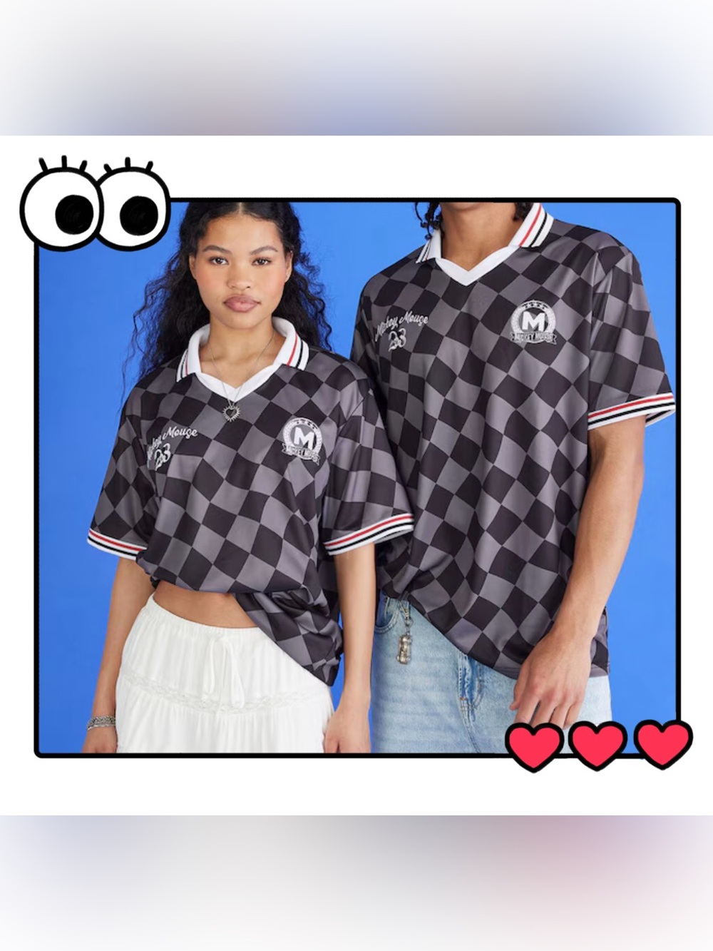 Aeropostale X Micky Mouse&Friends 28 Checkered Top Sz S Retro Streetwear